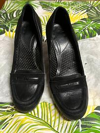 Scarpe in pelle con tacco 8 cm nere Fornarina (36)