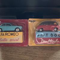 Modellini fiat e alfa romeo
