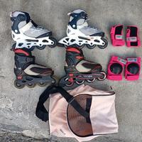 pattini a rotelle bambino/bambina + protezioni 