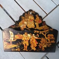 Portalettere in papier mache' vintage