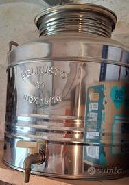 Contenitore Olio e Vino in acciaio Inox.