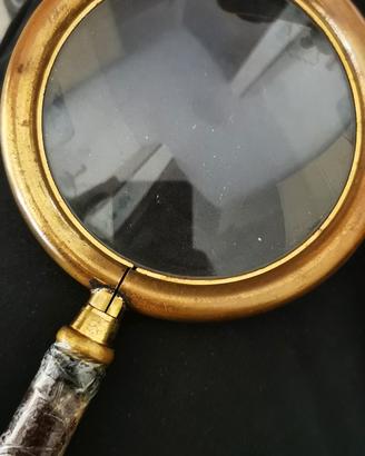 antica lente in ottone del 1800
