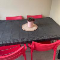 tavolo e sedie da giardino