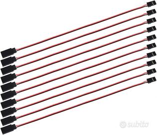 10 Pezzi Cavi Prolunga Servo 50 cm JR Maschio RC
