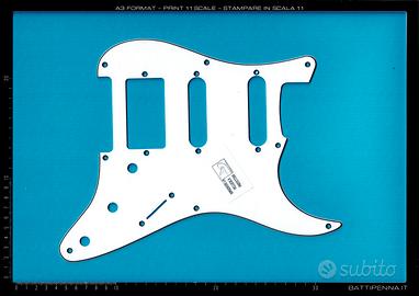 Battipenna Fender Stratocaster HSS Vintera Bianco