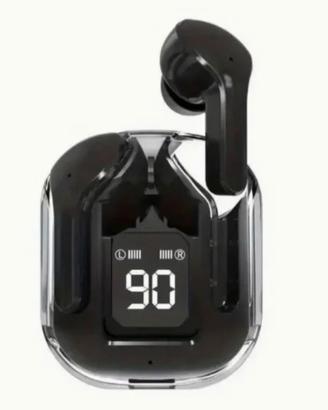 Auricolari Bluetooth neri con display LED NUOVI