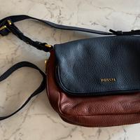 Borsa Fossil Blu e Marrone mai usata