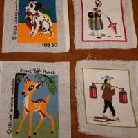 N. 4 quadretti a mezzo punto motivi x bambini