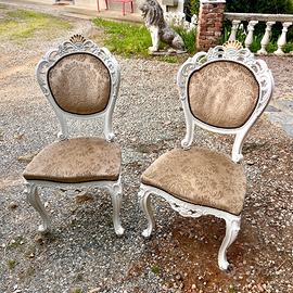 COPPIA DI SEDIE CLASSICHE BAROCCO VENEZIANO