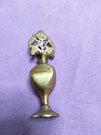 Antico contenitore di Kohl, Suma Dani in ottone.