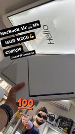 Macbook Air M5 16GB-512GB.  (Nuovi)