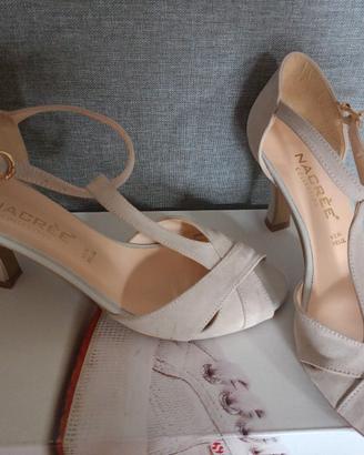 Sandalo Opentoe beige 