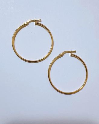 Orecchini cerchio classici in oro giallo 18kt 750