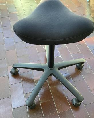 Sgabello Varier Stokke con ruote usato colore nero