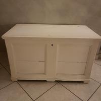 Cassapanca in legno bianca – stile shabby chic