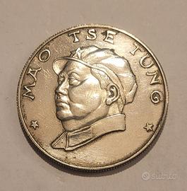 MONETA IN ARGENTO - MAO TSE TUNG - COMMEMORATIVA