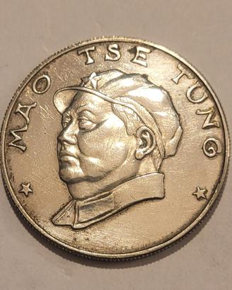 MONETA IN ARGENTO - MAO TSE TUNG - COMMEMORATIVA