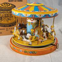 giostra meccanica in latta anni '40/50 funzionante