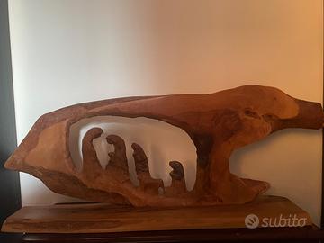 Scultura in legno “La Natività” di Enzo Barbieri C