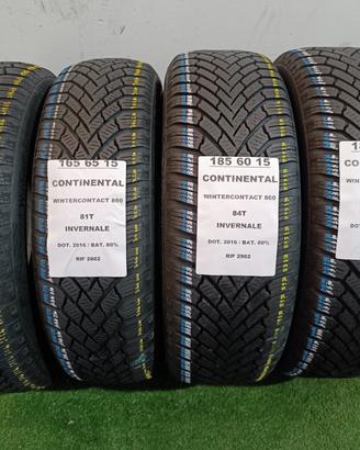 4 GOMME 165 65 15/185 60 15 CONTINENTAL RIF2802