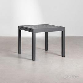 Tavolo da giardino e 4 sedie SKLUM GRIGIO GRAFITE