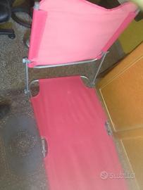 Sedia sdraio mare con para sole richiudibile 55x18