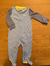Tuta intera Nike bambino 9 mesi – grigia e gialla