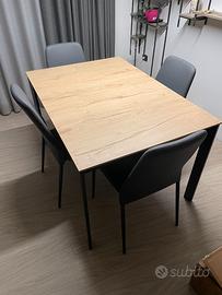 Tavolo pranzo in melaminico + 6 sedie
