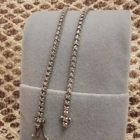 bracciale tennis oro bianco e diamanti 