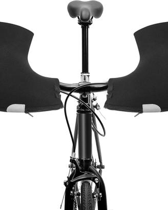 Guanti muffole manubrio bicicletta fodera in pile