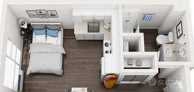 Monolocale confortevole e accogliente