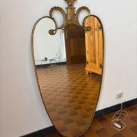 Specchio antico in ottone/bronzo – stile Liberty