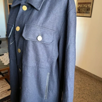Giacca camicia in misto lana 55% blu navy, marca S