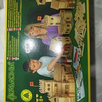 set di costruzioni di case in legno 