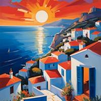 QUADRO STAMPA /POSTER PAESAGGIO DI MARE