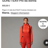 tuta Sci  The North Face donna Nuova 