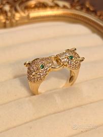 Anello leopardo stile animalier per donna