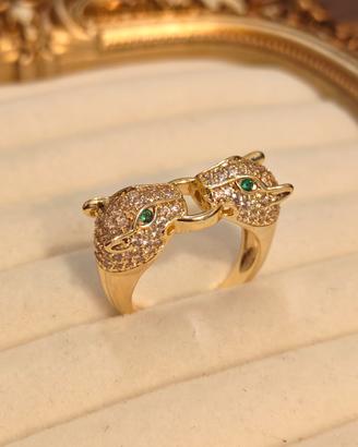 Anello leopardo stile animalier per donna