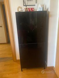 Mobile nero ikea doppia anta + vetro nero