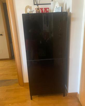 Mobile nero ikea doppia anta + vetro nero