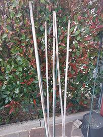 Tutori in acciao e bamboo per orto