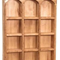 Libreria Vetrinetta Country in Legno di Tiglio Nat