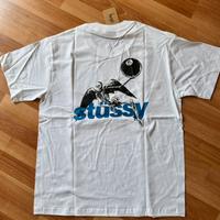 Stüssy Teschio Scheletro T-Shirt Maglietta Bianca
