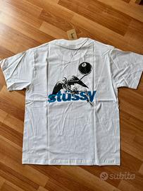 Stüssy Teschio Scheletro T-Shirt Maglietta Bianca