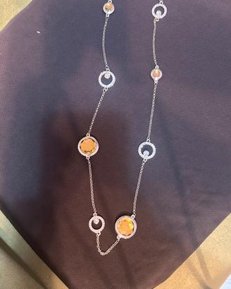 Collana Ottaviani Con Pietre Viola E Giallo