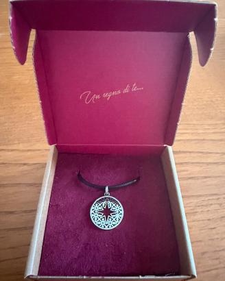Collana Broswey caucciù argento
