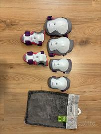 set protezioni e casco rollerblade bambina
