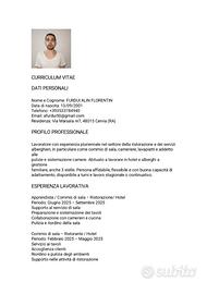 Cameriere/lavapiatti