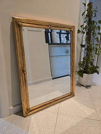 specchiera da parete  con finitura foglia oro