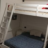 Letto soppalco + materasso una piazza e mezza Ikea